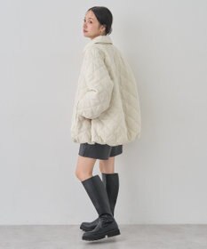 earth music&ecology ダブルステッチキルティングコート