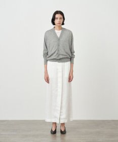 ATON GARMENT DYED LINEN SATIN | ペンシルスカート