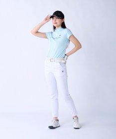 FILA GOLF／marie claire 【FILA GOLF】 ウェストロゴジャガードゴムツイルロングパンツ