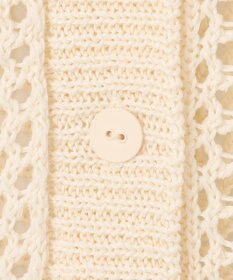 BEIGE， 【洗える】ALOE / コットンメッシュVネックミドル丈カーディガン