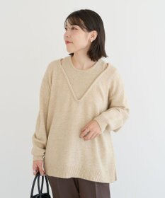 Green Parks フェイクレイヤードＶネックニットプルオーバー