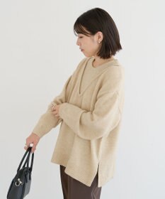 Green Parks フェイクレイヤードＶネックニットプルオーバー