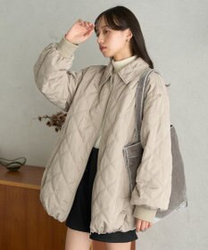 earth music&ecology ダブルステッチキルティングコート