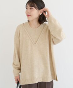 Green Parks フェイクレイヤードＶネックニットプルオーバー