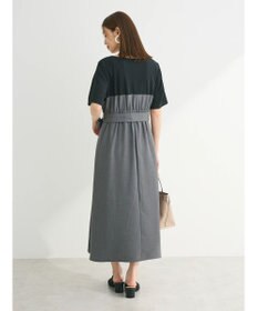 Green Parks 共ベルト付きビスチェ風ドッキングワンピース