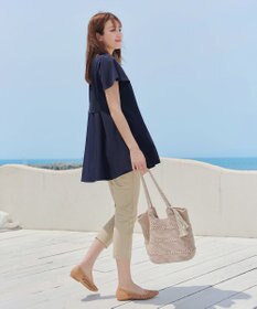 Tiaclasse L 【小倉優子さん着用・選べる袖TYPE・洗える】バックフレアチュニック