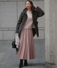 23区 L 【一部店舗限定/滝沢眞規子さん着用/撥水加工】ミリタリー フーデット ダウンコート