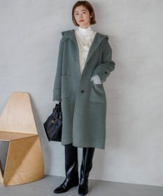 23区 【~8/23まで受注生産/受注限定カラー】MANTECOPureリバー フーデッド ロングコート