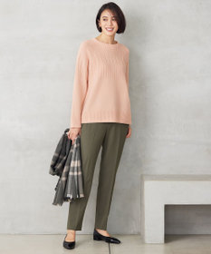 自由区 【洗える】ウールカシミヤブレンドケーブル ニット