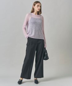 ICB 【洗える】 シルキーシアーモヘヤ ニットプルオーバー