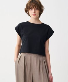 uncrave プレーンストレッチ ショートトップス ブラック