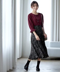 Tiaclasse 【洗える】フラワープリントスカート