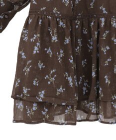 earth music&ecology フラワー楊柳ティアードミニワンピース