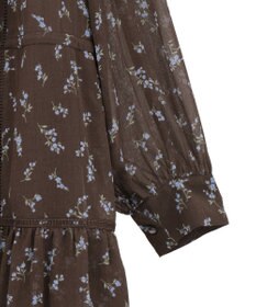 earth music&ecology フラワー楊柳ティアードミニワンピース