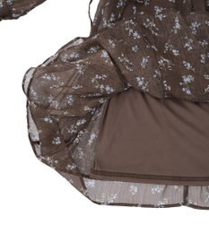 earth music&ecology フラワー楊柳ティアードミニワンピース