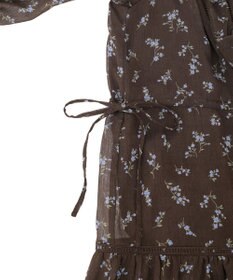 earth music&ecology フラワー楊柳ティアードミニワンピース