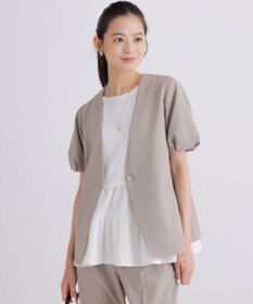 組曲 【WEB限定】エアフロードライクロス タックパフスリーブ ジャケット