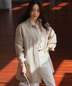 23区 エアータンブラー TCギャバジン ステンカラー コート ベージュ系