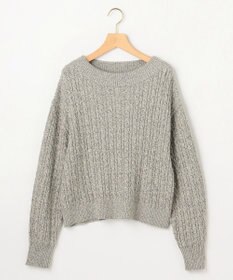 組曲 【加藤ローサさん着用】コットンカシミヤMIX ケーブル ニット