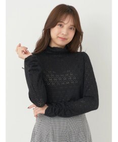 earth music&ecology 起毛レースハイネックインナー