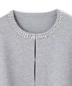 UNFILO ネックビジュー カーディガン