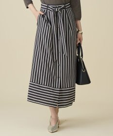 自由区 L ビスコースナイロンドビーストライプ スカート