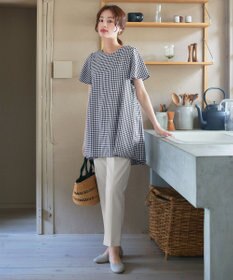 Tiaclasse L 【小倉優子さん着用・選べる袖TYPE・洗える】バックフレアチュニック