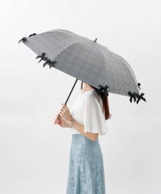 AURORA 【 JILL STUART（ジル スチュアート）】・WEB限定・　リボン付き晴雨兼用パラソル(折りたたみ)