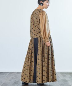 muuc 【手刺繍のような刺繍が美しい】ハイドランジア 切り替えパンツ