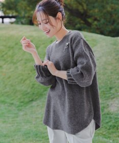 Tiaclasse 袖タックニットプルオーバー