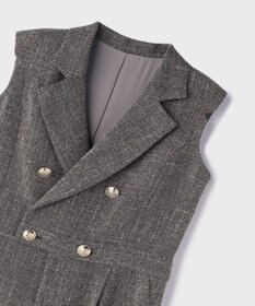 GRACE CONTINENTAL ツイードテーラーサロペット