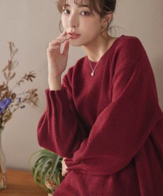 Tiaclasse 袖タックニットプルオーバー