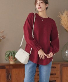 Tiaclasse 袖タックニットプルオーバー