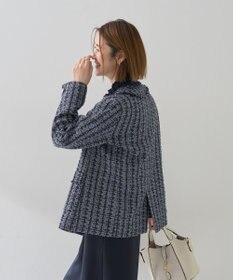 YECCA VECCA ノーカラーツイードジャケット