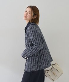 YECCA VECCA ノーカラーツイードジャケット