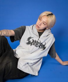 WEGO ノースリーブグラフィックZIPパーカー