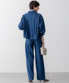 23区 S 【Oggi3月号掲載/洗える】ライトダンガリー クロップド ボリュームスリーブ シャツ