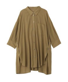 YECCA VECCA リブMIXシアーオーバーシャツ