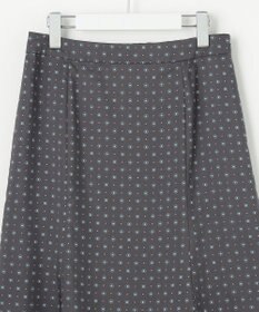 J.PRESS LADIES L 【洗える】ジオメトリックプリント スカート