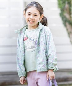 ANY KIDS 裾ペプラム 花柄 ブルゾン