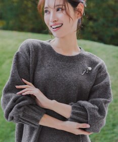 Tiaclasse 袖タックニットプルオーバー