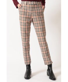 DAKS ツイル ハウスチェック スリムパンツ