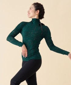 Chacott 【ノーソーイングニット】サイドリボンハイネックニットトップ