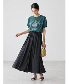 AMERICAN HOLIC イージーケア＋接触冷感ウエストタックフレアスカート