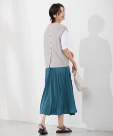 J.PRESS LADIES L 【洗える】コットンアセテート畦 ニットベスト