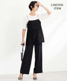 ICB 【WEB限定】 ハンドトゥースジャガード キャミブラウス