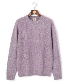 J.PRESS MEN ウール×カシミヤの上質素材【Cash Lamb's Wool】ケーブルクルーネック ニット_25年モデル