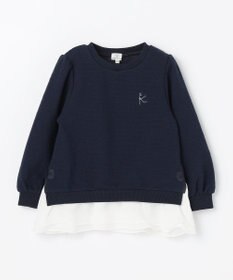 組曲 KIDS 【110-140㎝】フラワーキルト トレーナー