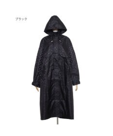 MOONBAT ミラショーン (mila schon) オーバーサイズレインコート ジャガード ポーチ付き