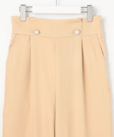 Feroux 【洗える】ウエストタックワイドパンツ